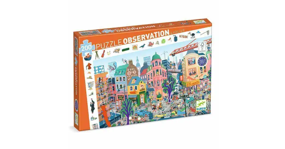 Nézd meg most Djeco böngésző puzzle - A város 200 db-os