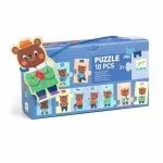 Prémium Mackó öltözködik - Sorozat puzzle -10 db-os