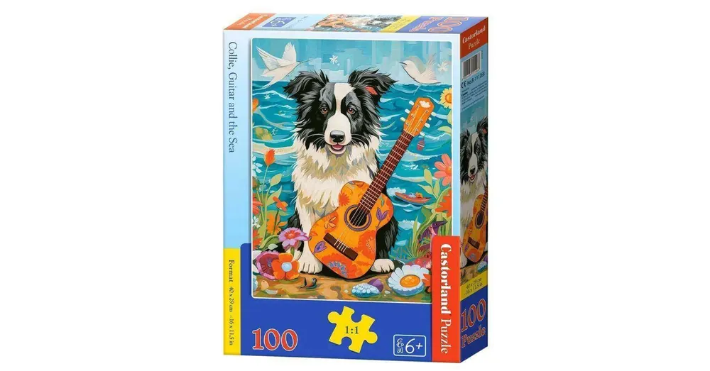Csak ma Collie, a gitár és a tenger - 100 darabos puzzle Castorland