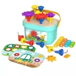 Olcsóbb Tooky Toy Építőkészlet vödörben - Kert
