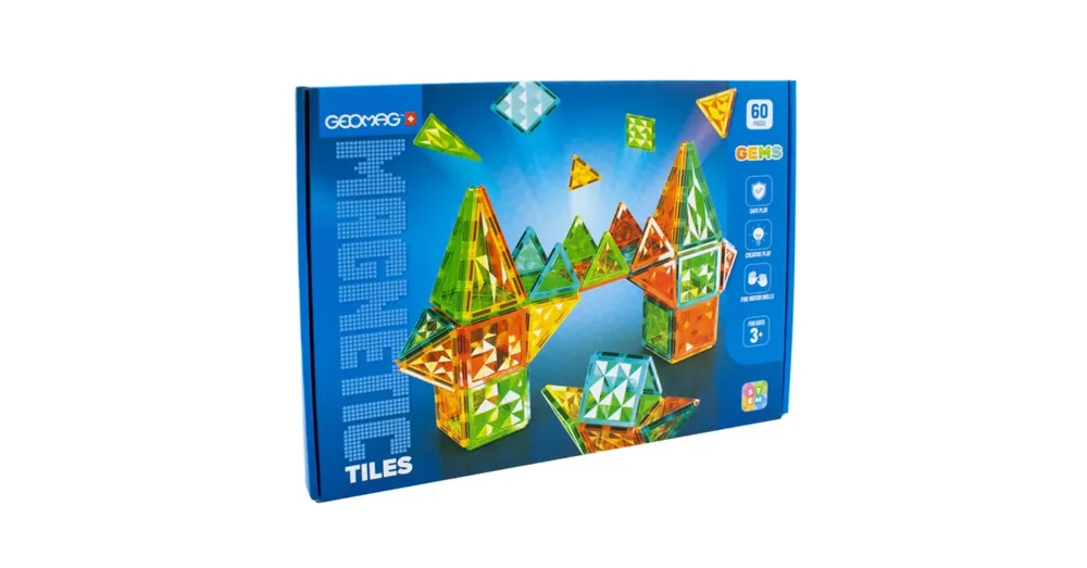 Szuper akció Geomag Magnetic Tiles Gems 60 db-os építőjáték