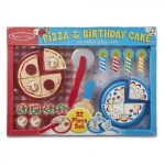 Kedvezményes ár Fa szülinapi torta és fa játék pizza készlet