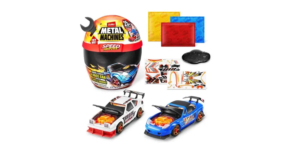 Korlátozott ajánlat Metal Machines Speed Heroes meglepetés játékszett bukósisakban