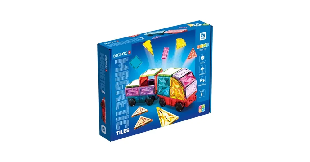 Exkluzív ajánlat Geomag Magnetic Tiles Gems járművek