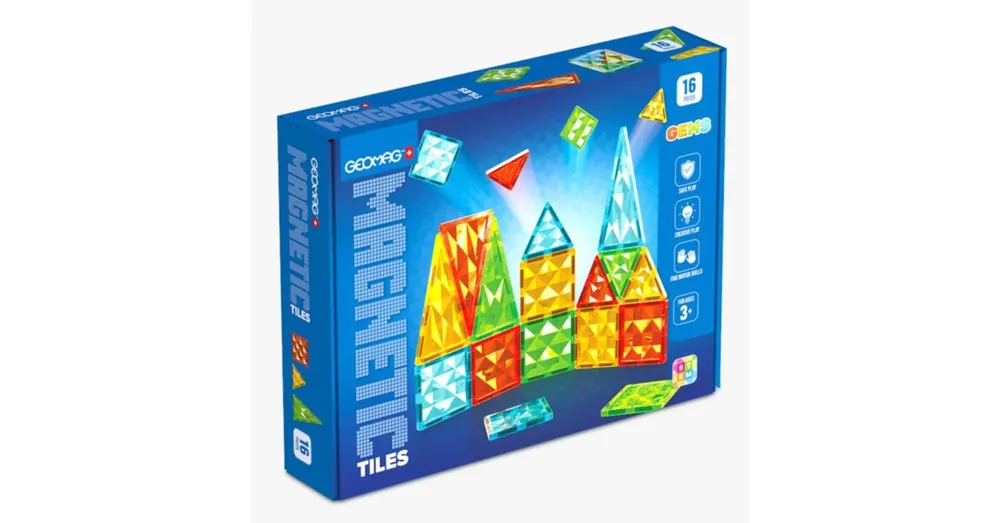 Geomag Magnetic Tiles Gems 16 db-os készlet Outlet