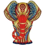 Vásárlói kedvenc Egyedi fa forma puzzle - elefánt, 120db-os