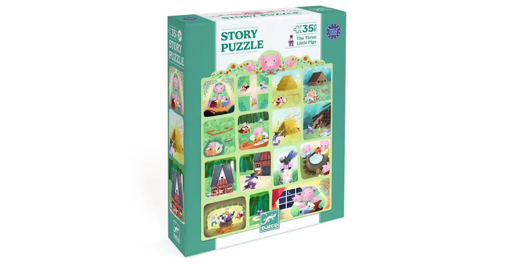 Vásárlói kedvenc Djeco Story puzzle - A három kismalac 35 db-os