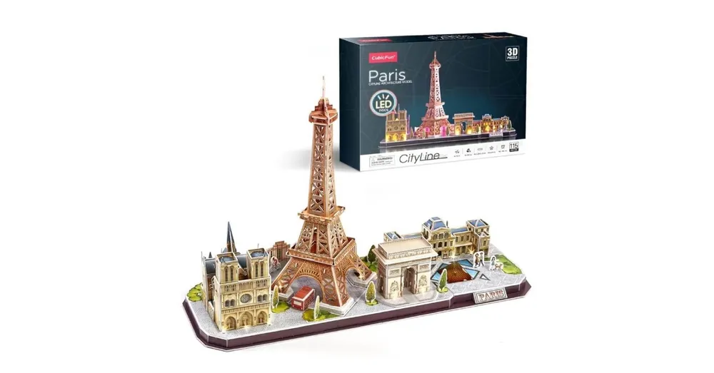 3D puzzle City Line Párizs LED világítással Végkiárusítás