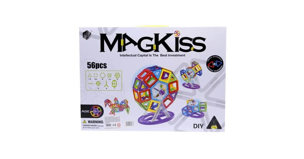 Ajánlat MagKiss 56 darabos mágneses építőjáték