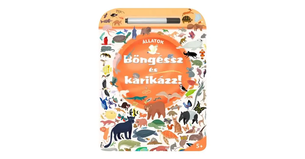 Böngéssz és karikázz! - Állatok letörölhető táblafilces foglalkoztató Csak ma