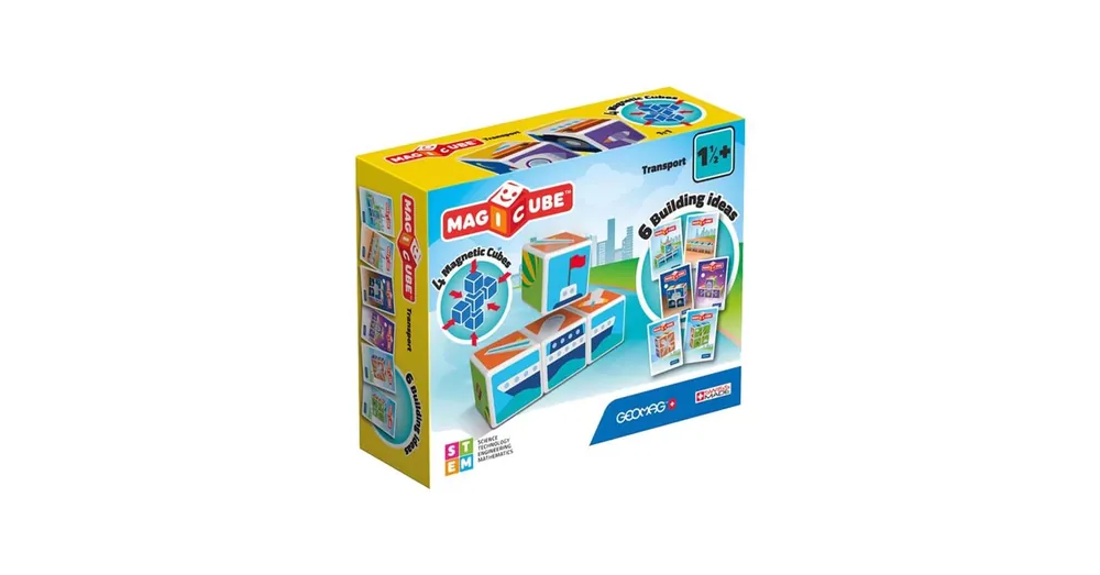 Akció Mágneses kocka puzzle gyerekeknek - járművek