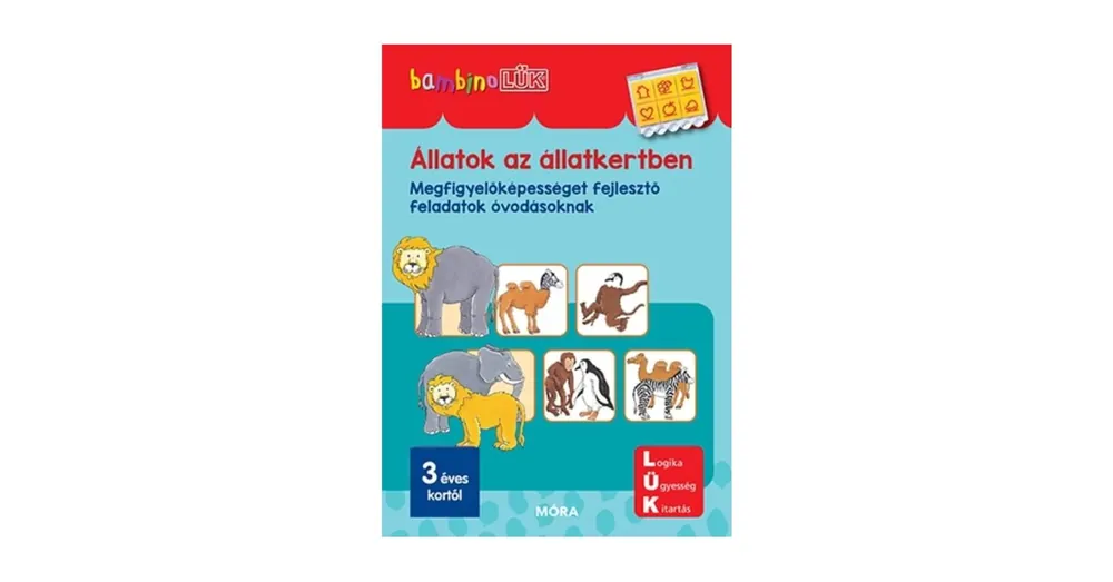 Állatok az állatkertben BambinoLük füzet Legkelendőbb