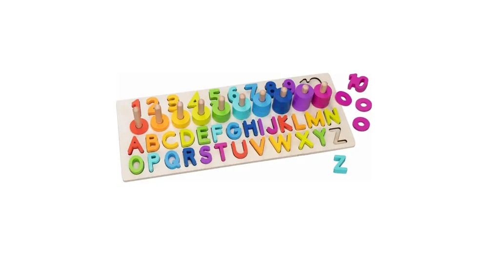 Kiárusítás Fa montessori fejlesztő játék - Számok és betűk