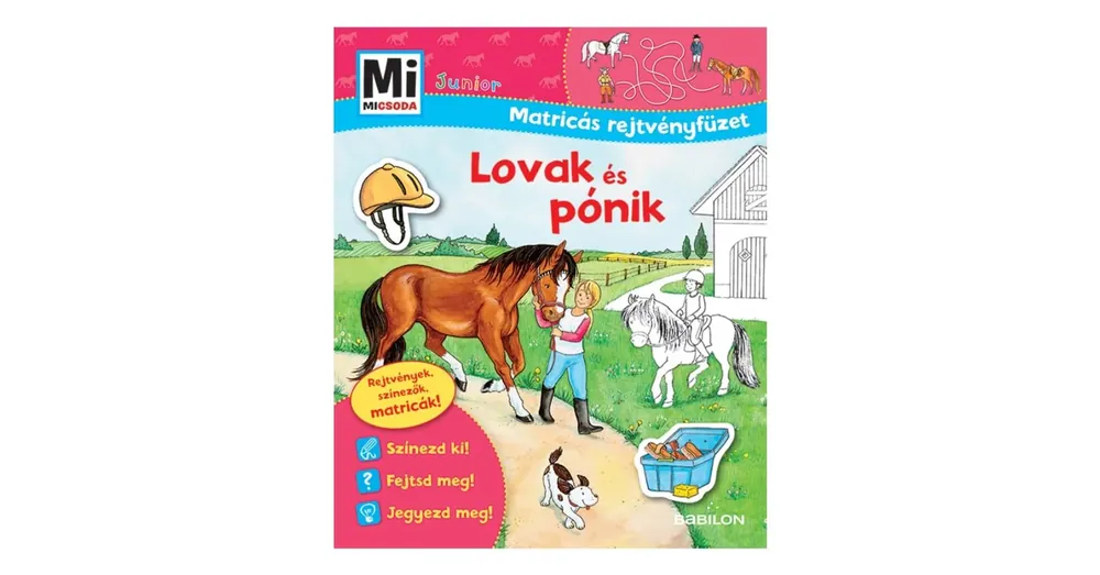 Nézd meg most Mi Micsoda Junior Lovak és pónik matricás rejvényfüzet