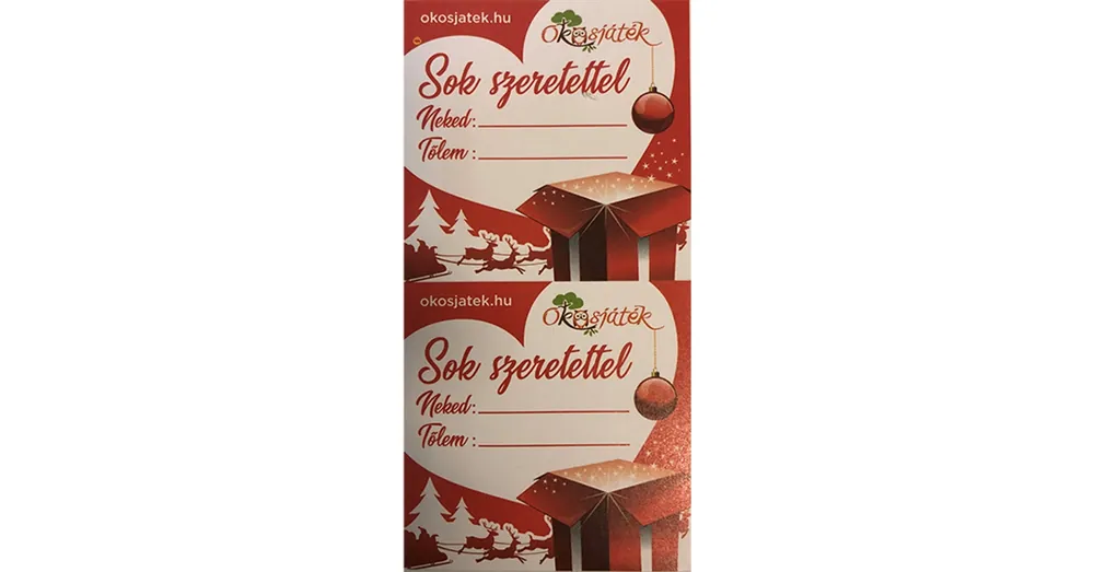 Azonnali szállítás Karácsonyi ajándékkísérő matrica (2db/ív)