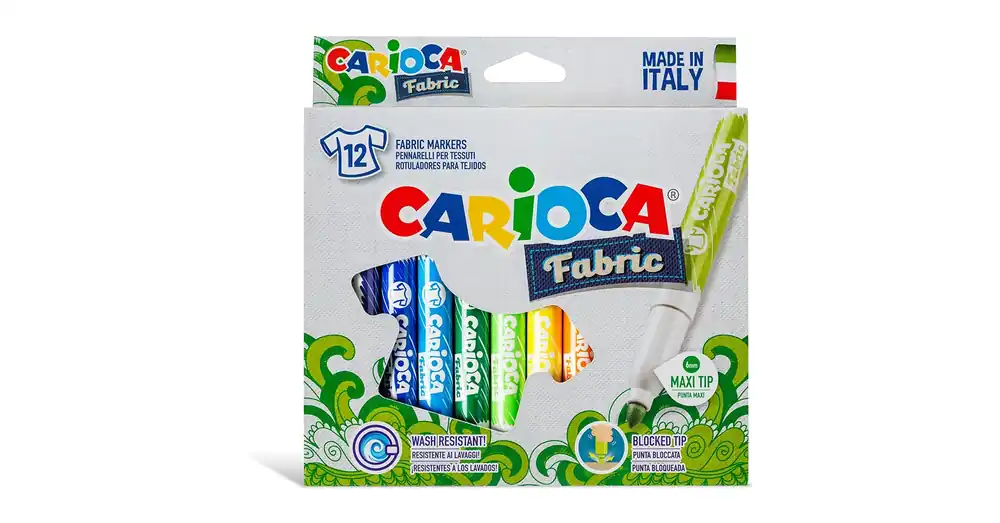 Szuper ajánlat Textilfilc 12 db-os készlet - Carioca textil filctoll