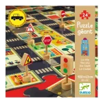 Olcsó Út puzzle mini kresz táblákkal - 24 darabos Djeco