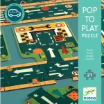 Autópálya puzzle - útépítő kirakó Djeco Népszerű