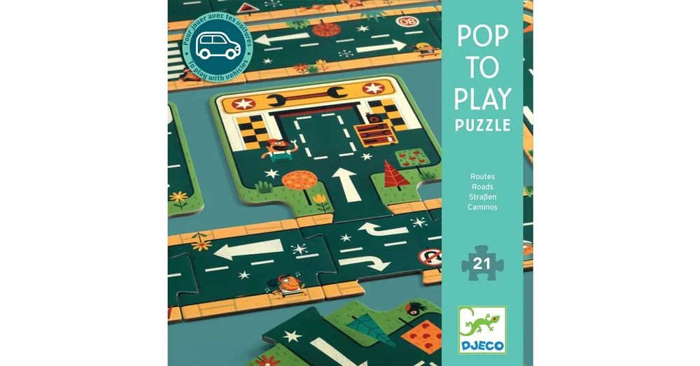 Autópálya puzzle - útépítő kirakó Djeco Népszerű