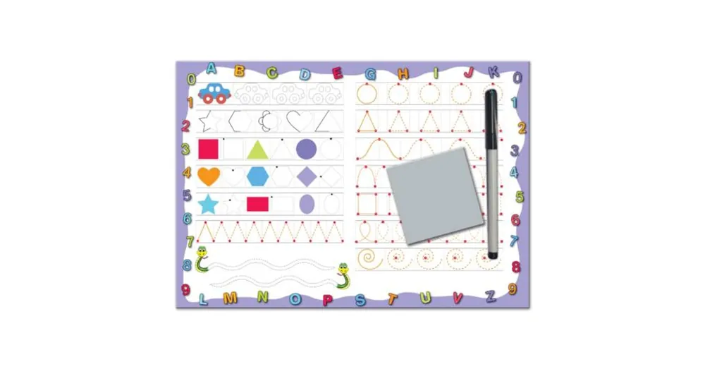 Olcsóbb Vonalvezető játék - D-Toys letörölhető vonalvezető lap - formák