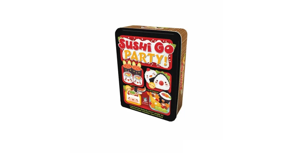 Sushi Go Party társasjáték, nagy Deluxe fémdobozos Azonnali szállítás