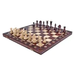Klasszikus fa sakk készlet 42x42cm - Brown Senator - Sunrise Outlet