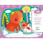 Varázslatos vízzel festés - maci, róka, bagoly és cica Djeco Különleges ajánlat