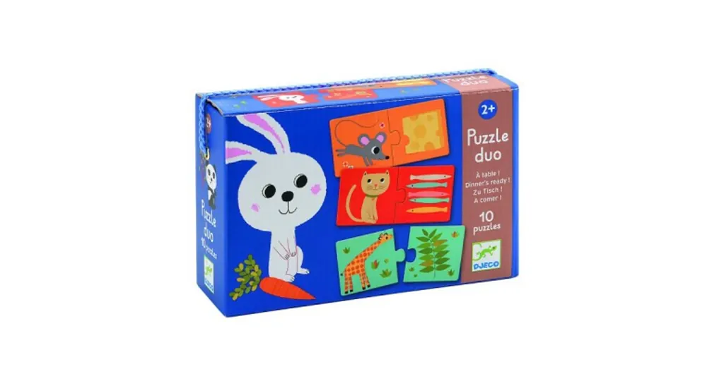 Kihagyhatatlan ajánlat Puzzle duo állatok és eledeleik - Djeco
