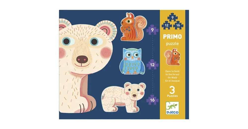 9-12-16 db-os Puzzle - Erdő, 37db Primo - Djeco Expressz szállítás
