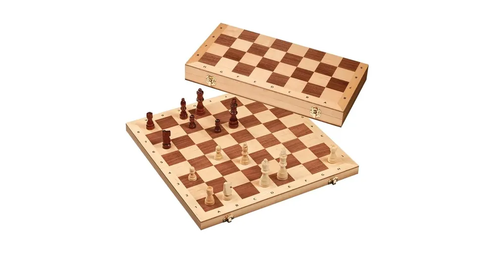 Nagy sakk készlet fából 40,5*40,5 cm táblával - Philos Újdonság