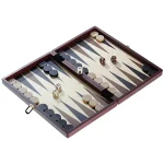 Olcsó Backgammon társasjáték készlet fából - Philos Naxos