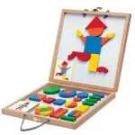 Tangram kirakó játék fából - Djeco geoform, mágneses Akció