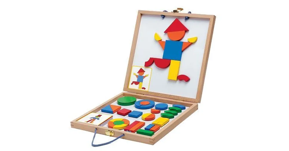 Tangram kirakó játék fából - Djeco geoform, mágneses Akció