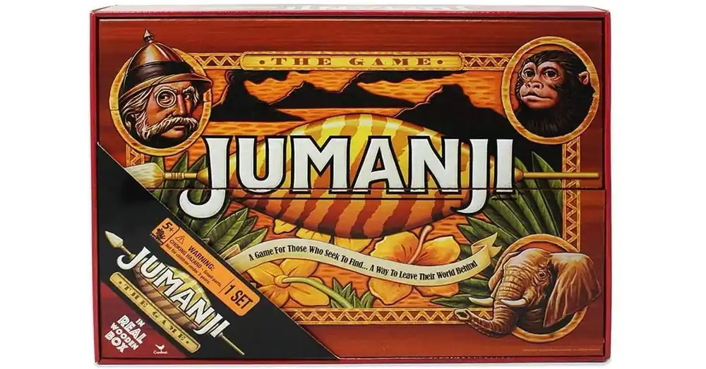 Végkiárusítás Jumanji társasjáték, fadobozos