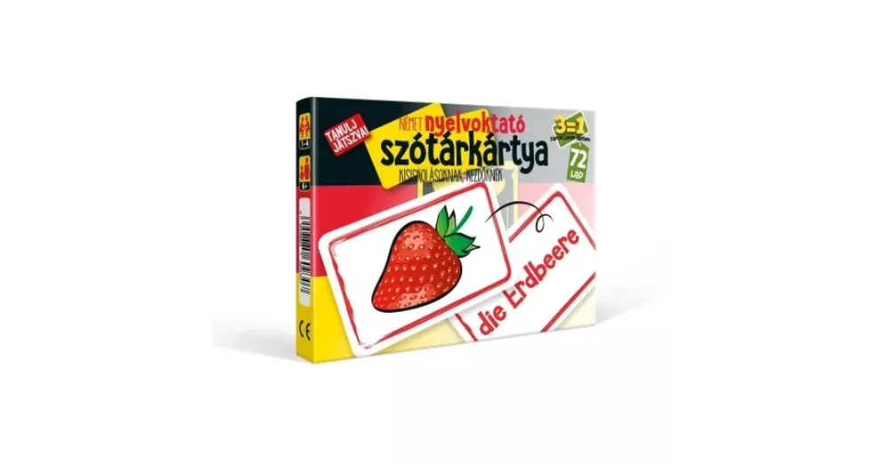 Szótárkártya NÉMET kezdőknek, 3 játék 1 csomagban Azonnal elérhető