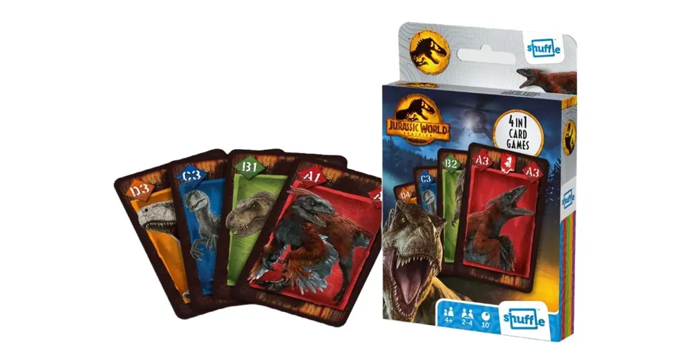Árengedmény JURASSIC WORLD - 4 az 1-ben játékkártya