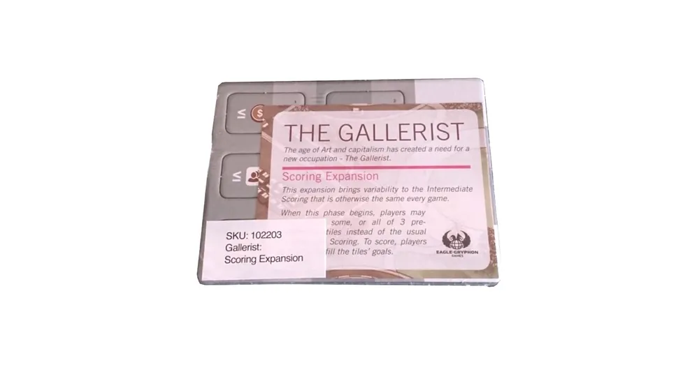 The Gallerist társasjáték, angol nyelvű Scoring Expansion kiegészítő Gyors kiszállítás