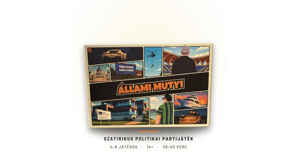 Állami Mutyi társasjáték – szatirikus politikai partijáték (4–8 játékos, 14+) Nézd meg most