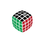 Legnépszerűbb V-CUBE 4X4 versenykocka, fehér, lekerekített, matrica nélküli