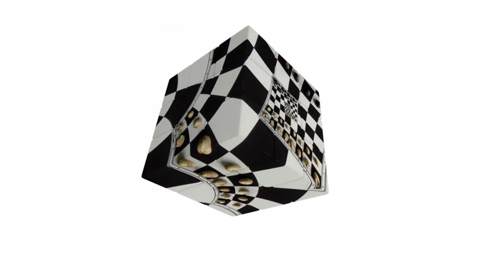 Biztonságos vásárlás V-Cube 3x3 versenykocka, Sakktábla illúzió