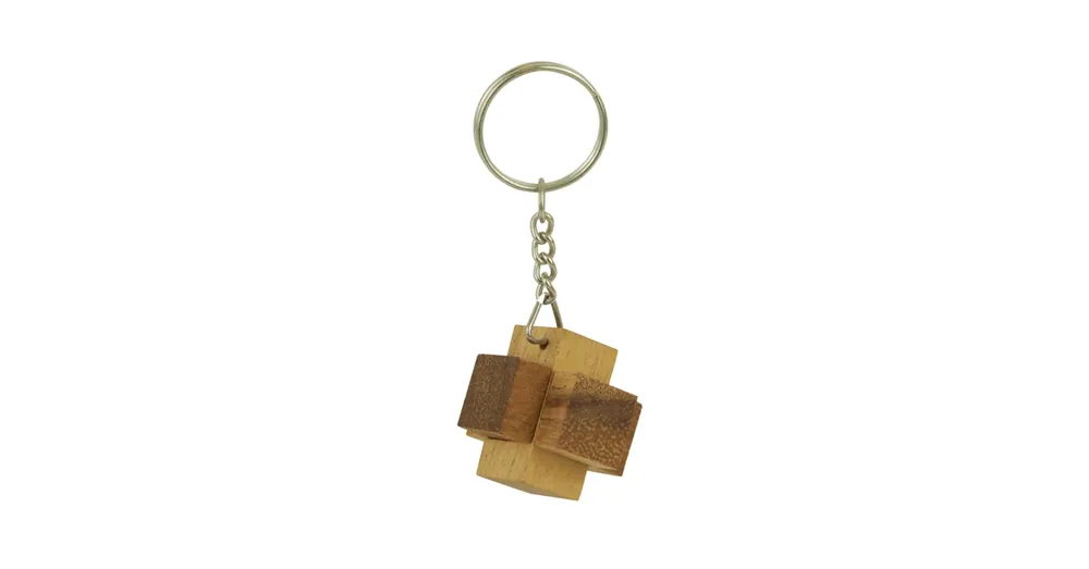 Kedvezmény Mini Brick, fa ördöglakat kulcstartó