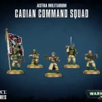 Astra Militarum Cadian Command Squad minifigurák Akció