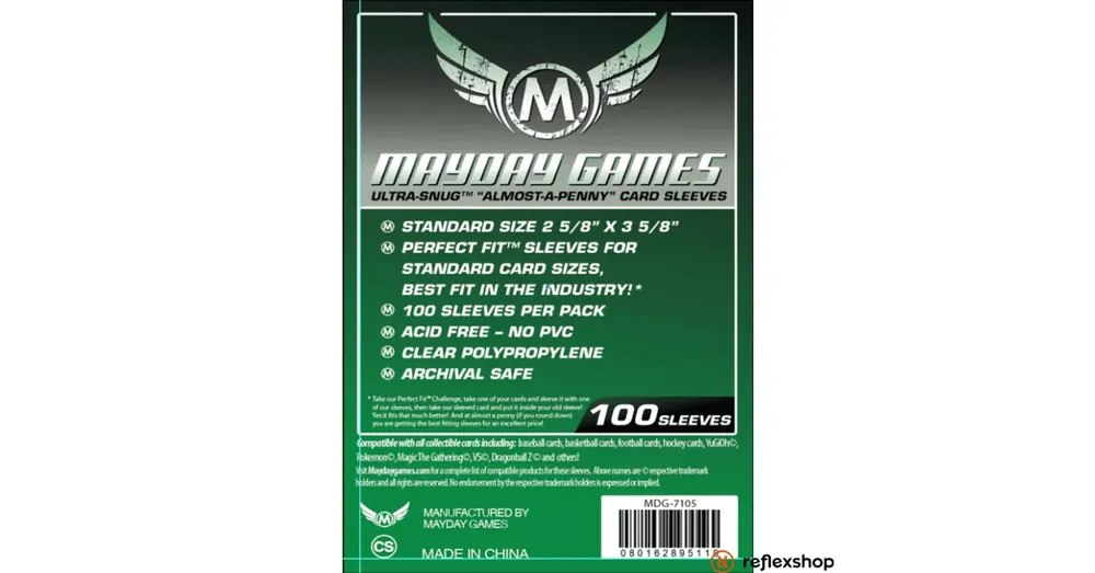 Vedd meg online Mayday Games Ultra-Snug Almost A Penny kártyavédő 66,7 x 92 mm (100 db-os csomag)