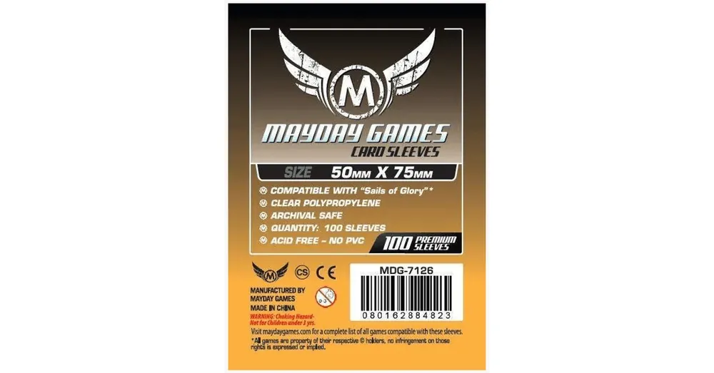 Mayday Games Egyedi "Sails of Glory" kártyavédő 50 x 75 mm (100 db-os csomag) Olcsó