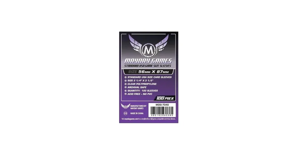 Mayday Games Standard USA méretű kártyavédő 56 mm x 87 mm (100 db-os csomag) Exkluzív ajánlat