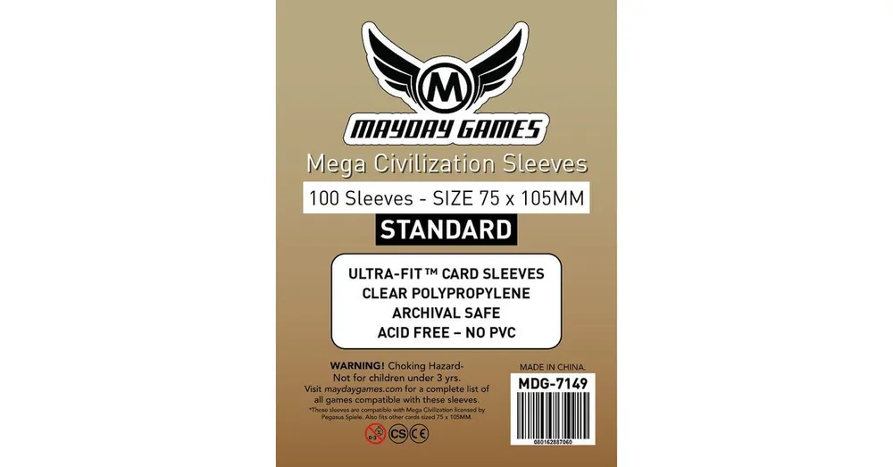 Akció Mayday Games Mega Civilization kártyavédő 75 x 105 mm (100 db-os csomag)
