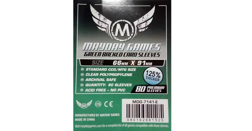 Biztonságos fizetés Mayday Games Kártyavédő kártyajátékokhoz (80 db-os csomag) 66 x 91 mm (zöld hátlap)