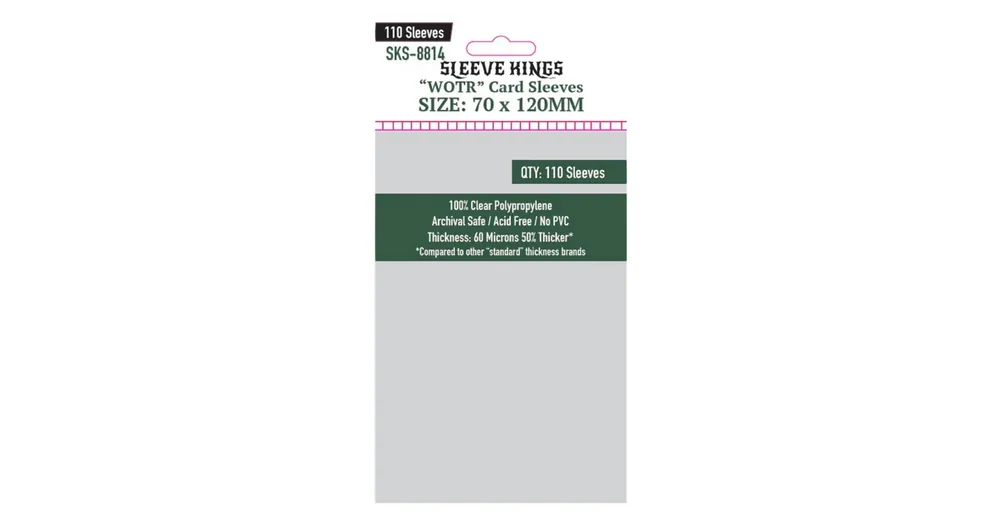 Sleeve Kings "WOTR-Tarot" kártyavédő (110 db-os csomag) 70 x 120 mm Korlátozott ajánlat