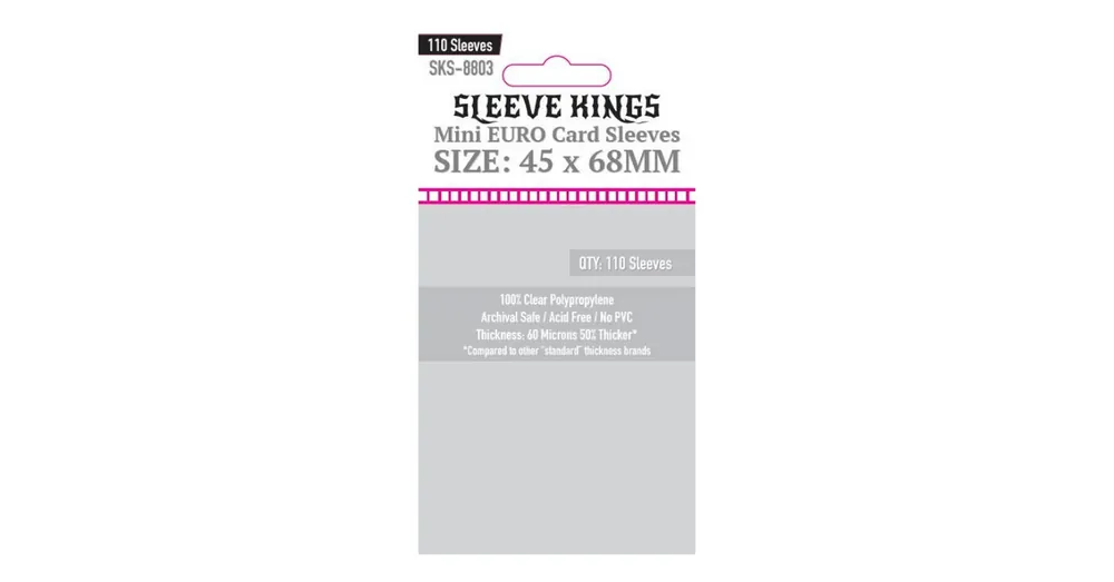 Sleeve Kings mini Euro kártyavédő (110 db-os csomag) 45 x 68 mm Szuper ajánlat