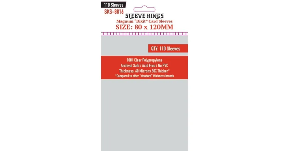 Kedvezmény Sleeve Kings Magnum ""Dixit"" Card Sleeves (80x120mm) - 110 Pack, 60 Microns kártyavédő
